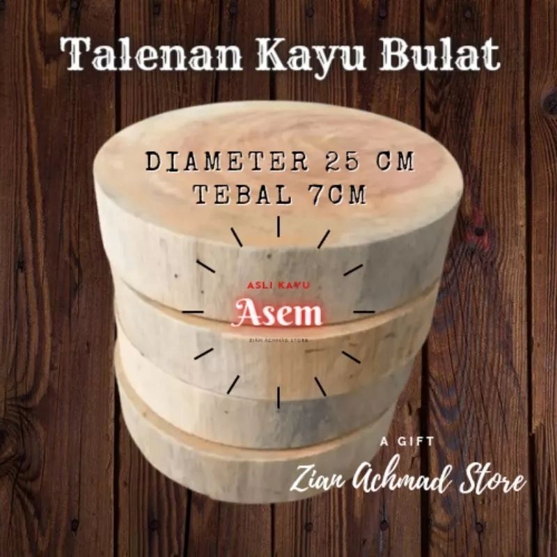 Jual Talenan Kayu Bulat Diameter 25cm Shopee Indonesia