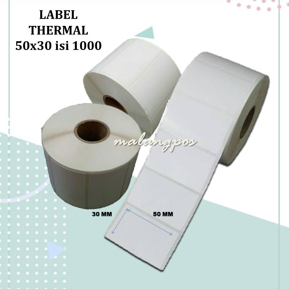 Jual Kertas Label Printer Barcode XPrinter 360B 330B Thermal 50x30 Isi