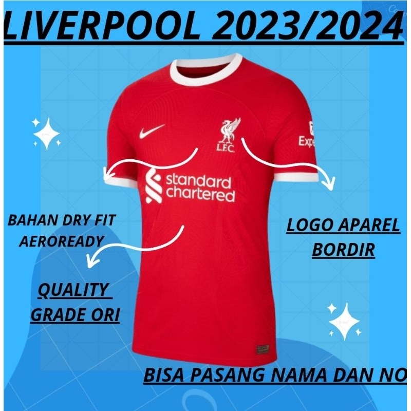 Jual Jersey Bola Liverpool Away Musim Ini 2023 2024 Baju Bola Setelan