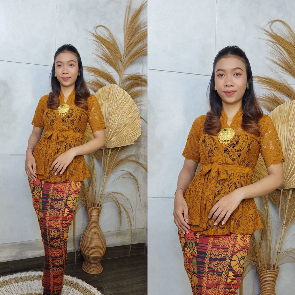 Jual Setelan Kebaya Bali Brokat Sofia Tali Dan Rok Lycra Rang Rang