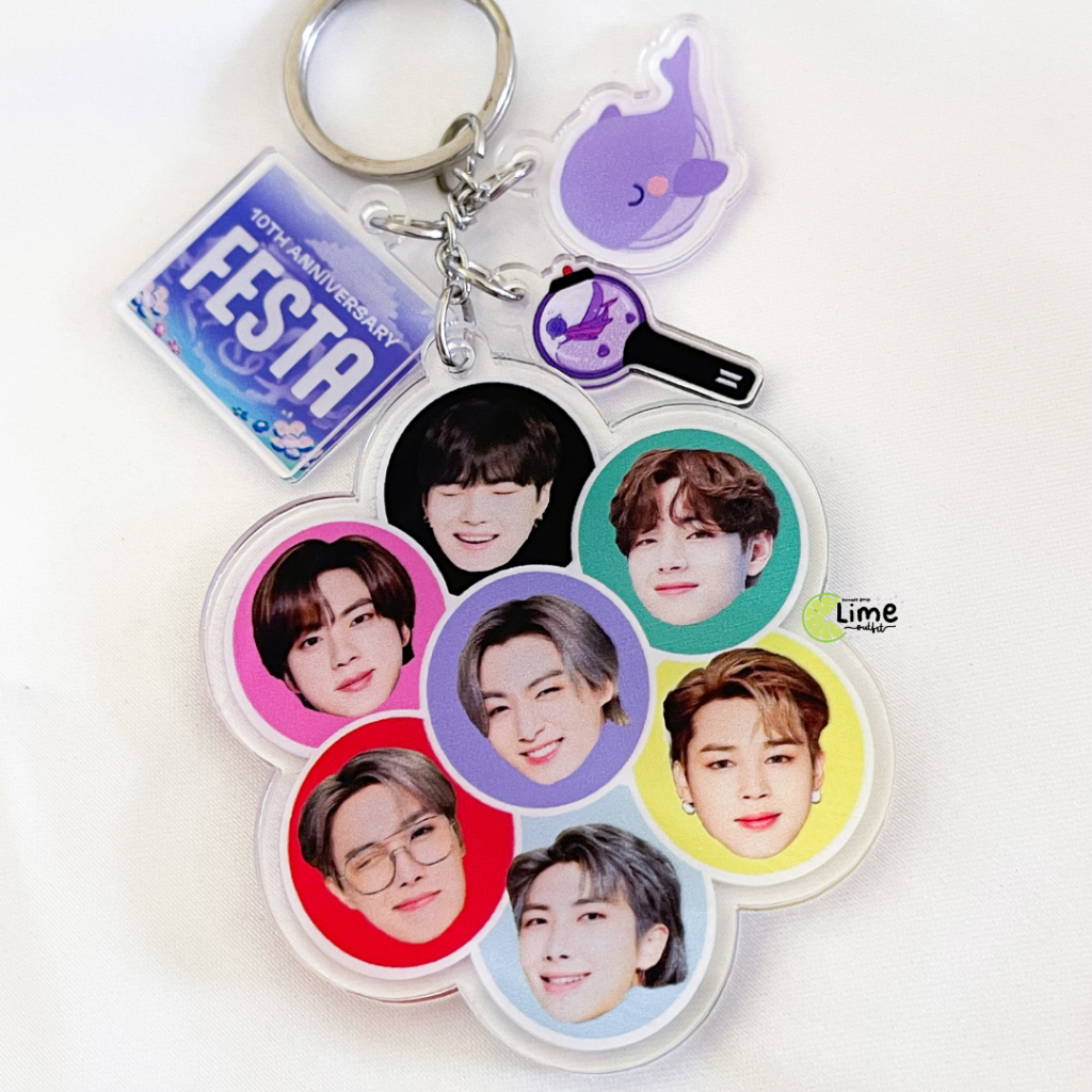 Jual Keychain Acrylic BTS Festa 2023 Gantungan Kunci BTS Shopee