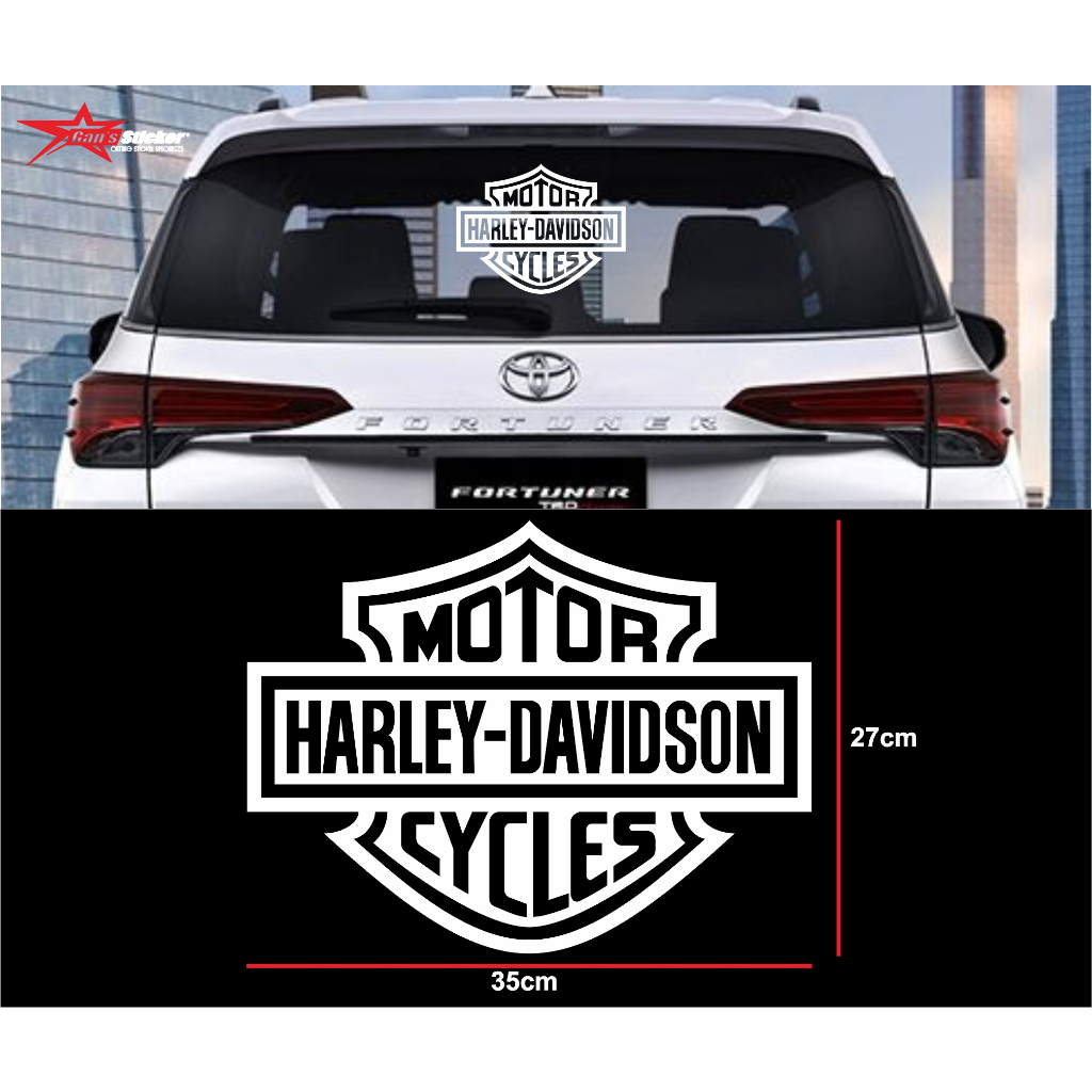 Jual Sticker Kaca Mobil Harley Davidson Toyota Fortuner Pajero Sport