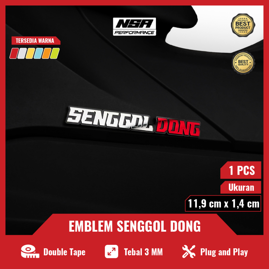 Jual NSA Emblem Timbul Motor Senggol Dong 1pcs 3d Stiker Timbul 3d