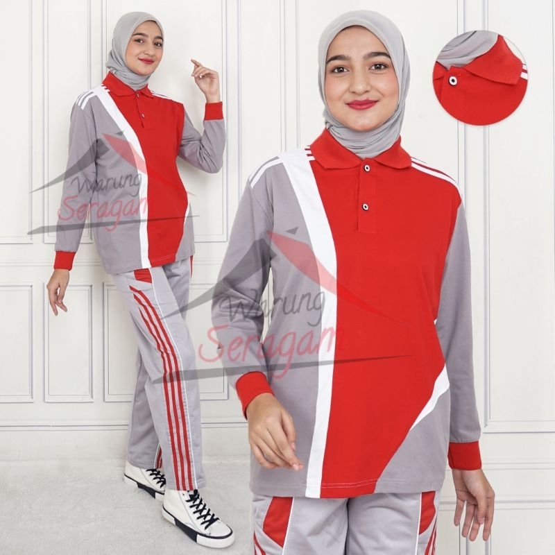 Jual Baju Olahraga Wanita 1 Set Senam Training Seragam Bisa Wanita Dan