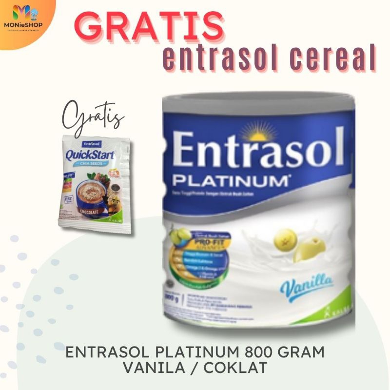 Jual Entrasol Platinum Gram Gram Senior Rasa Vanila Kemasan