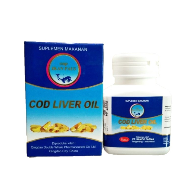 Jual Cod Liver Oil Cap Ikan Paus Botol Isi Kapsul Minyak Ikan