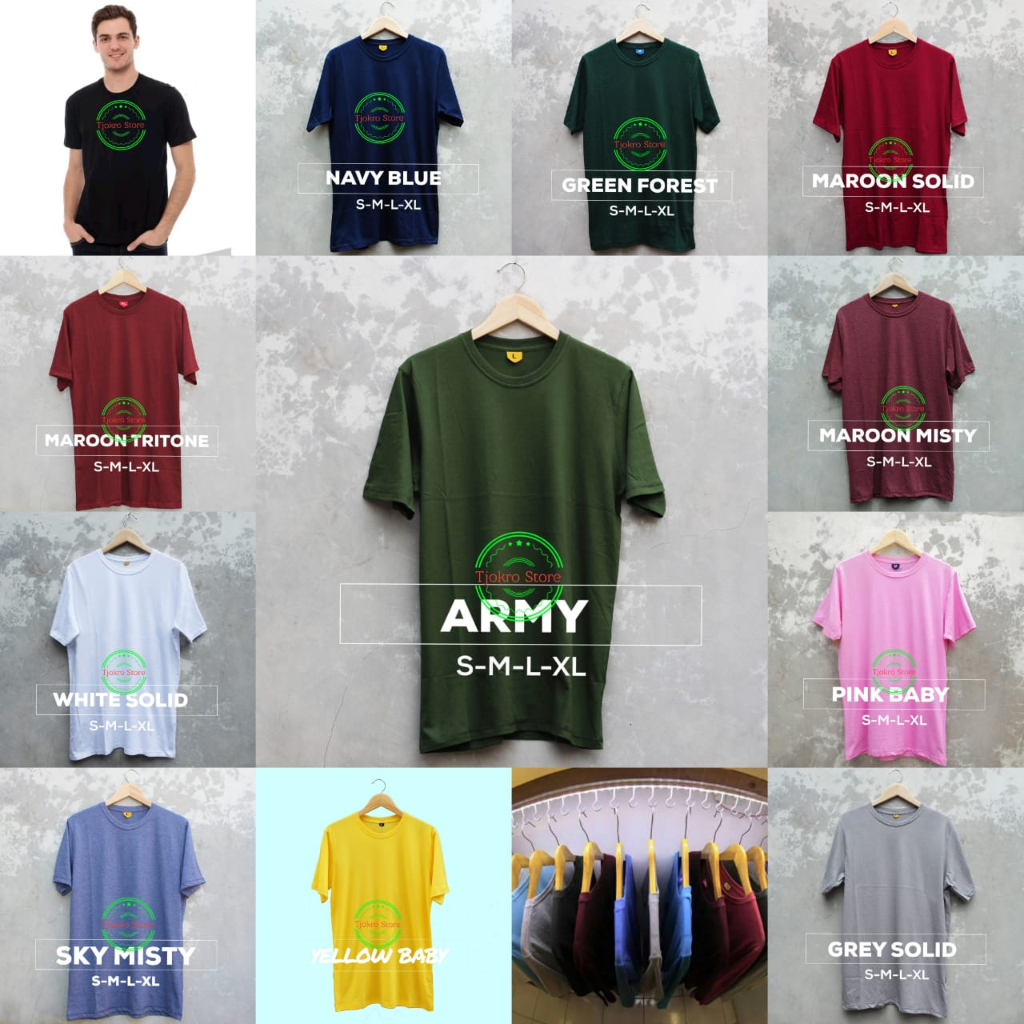 Jual Kaos Polos Lengan Pendek Catton Combed S Original Shopee Indonesia