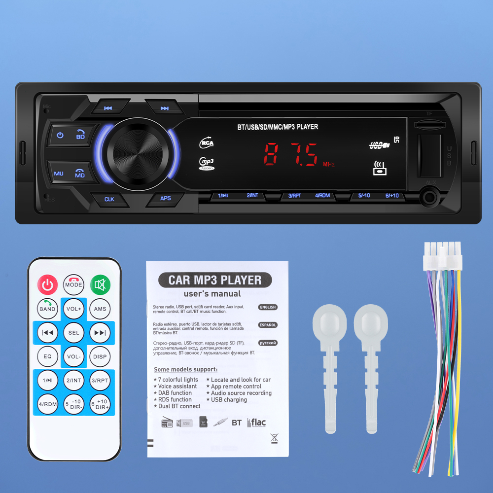 Jual Tape Audio Mobil Single Din Bluetooth Version Multifungsi