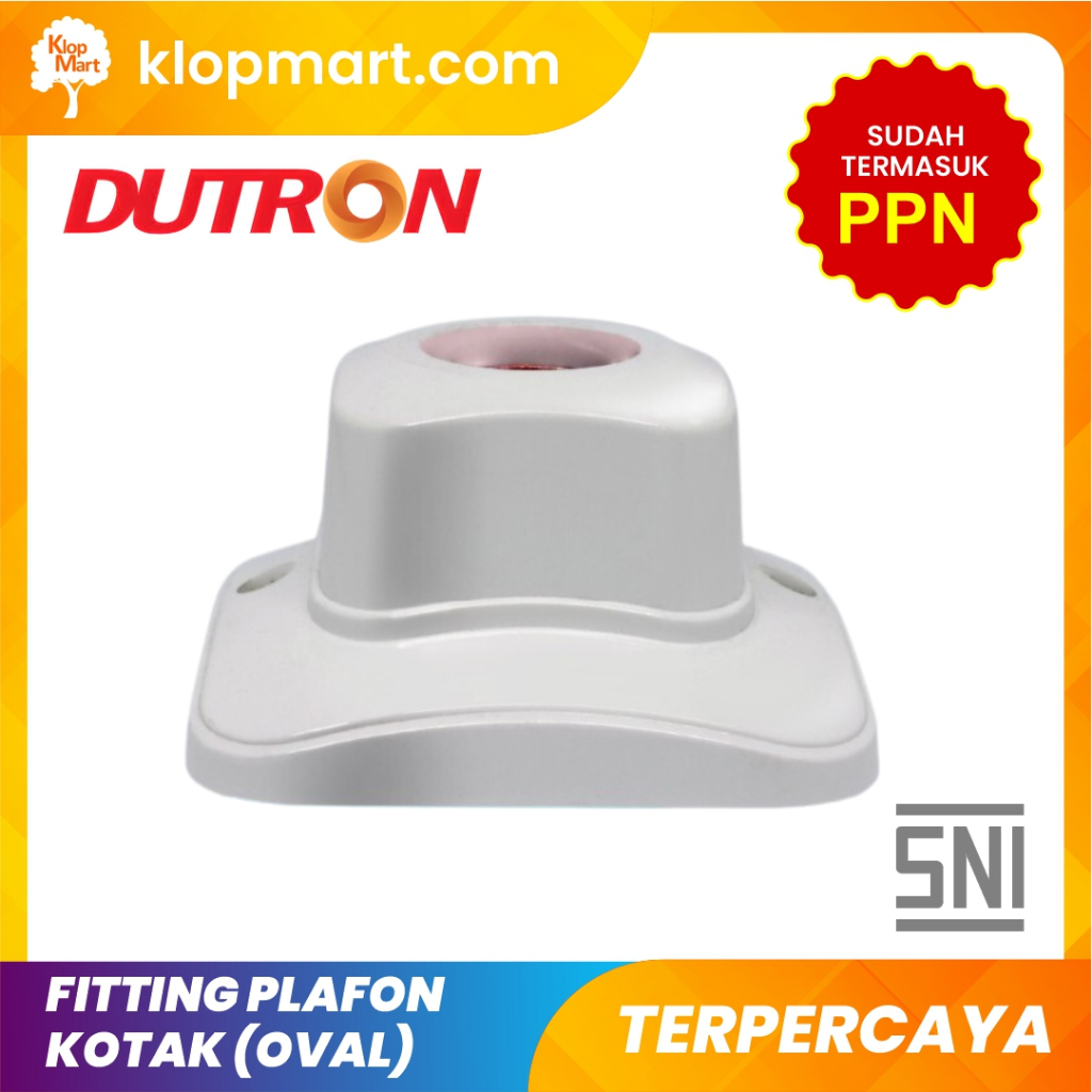 Jual Fitting Plafon Kotak Fiting Lampu Plafon Oval Dutron Dv Fpk