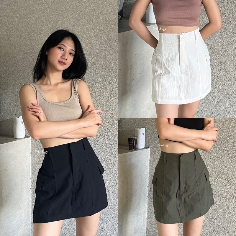 Jual MOU SKORT CARGO Celana Rok Wanita Peotys Shopee Indonesia