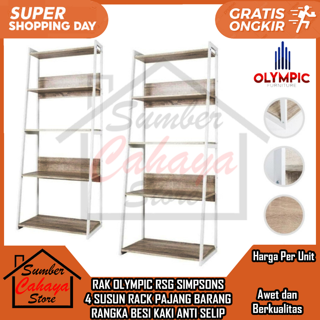 Jual Kargo RAK OLYMPIC RSG SIMPSONS 4 SUSUN RACK PAJANG BARANG RANGKA