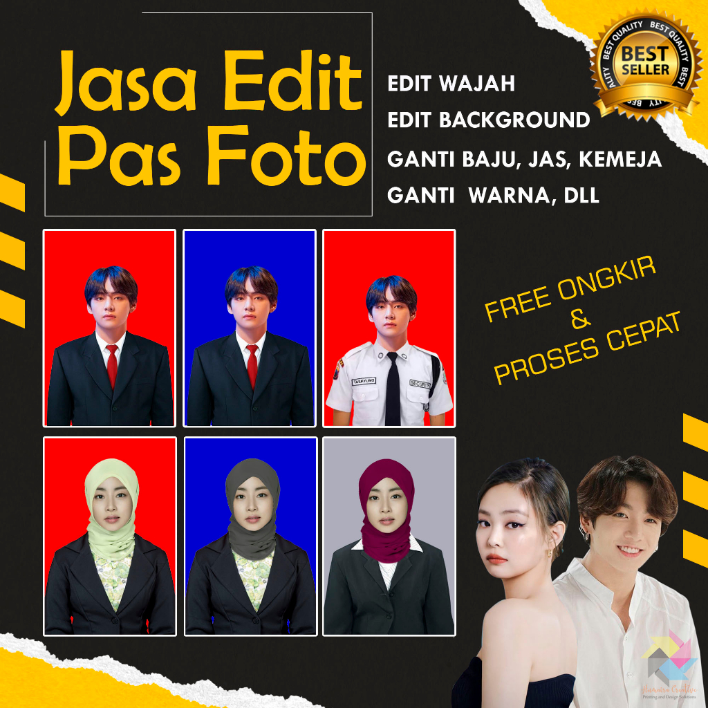 Jual Jasa Edit Pas Foto Ganti Warna Background Edit Jas Dan Kemaja