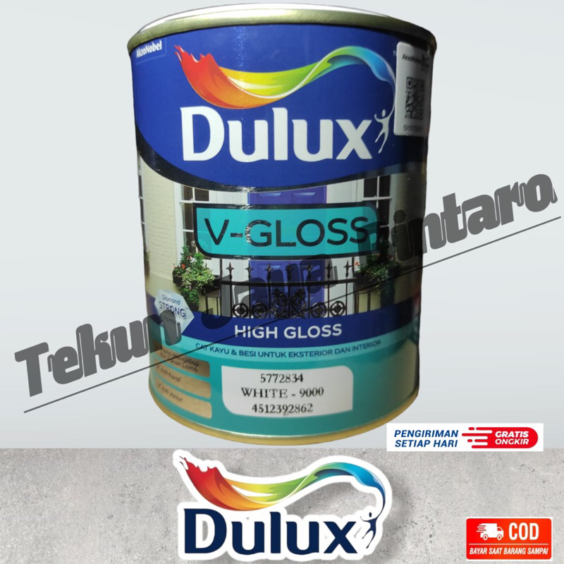 Jual Cat Kayu Besi Dulux V Gloss High Gloss White L Shopee