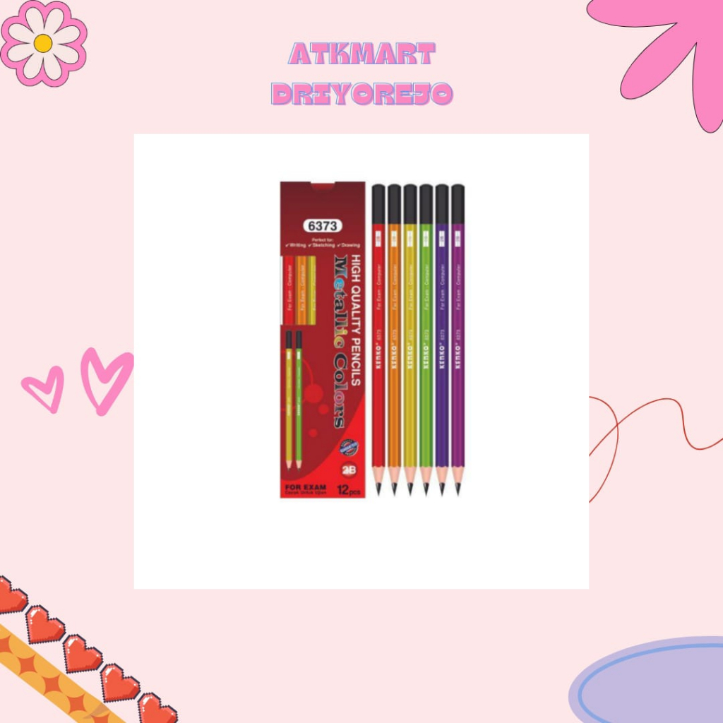 Jual Pensil Kenko B Isi Metallic Pensil Kayu Pencil Shopee