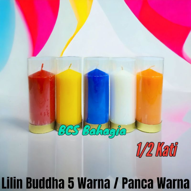 Jual Lilin Pancawarna Sembayang Waisak Budha Lilin Lima 5 Warna 1 2