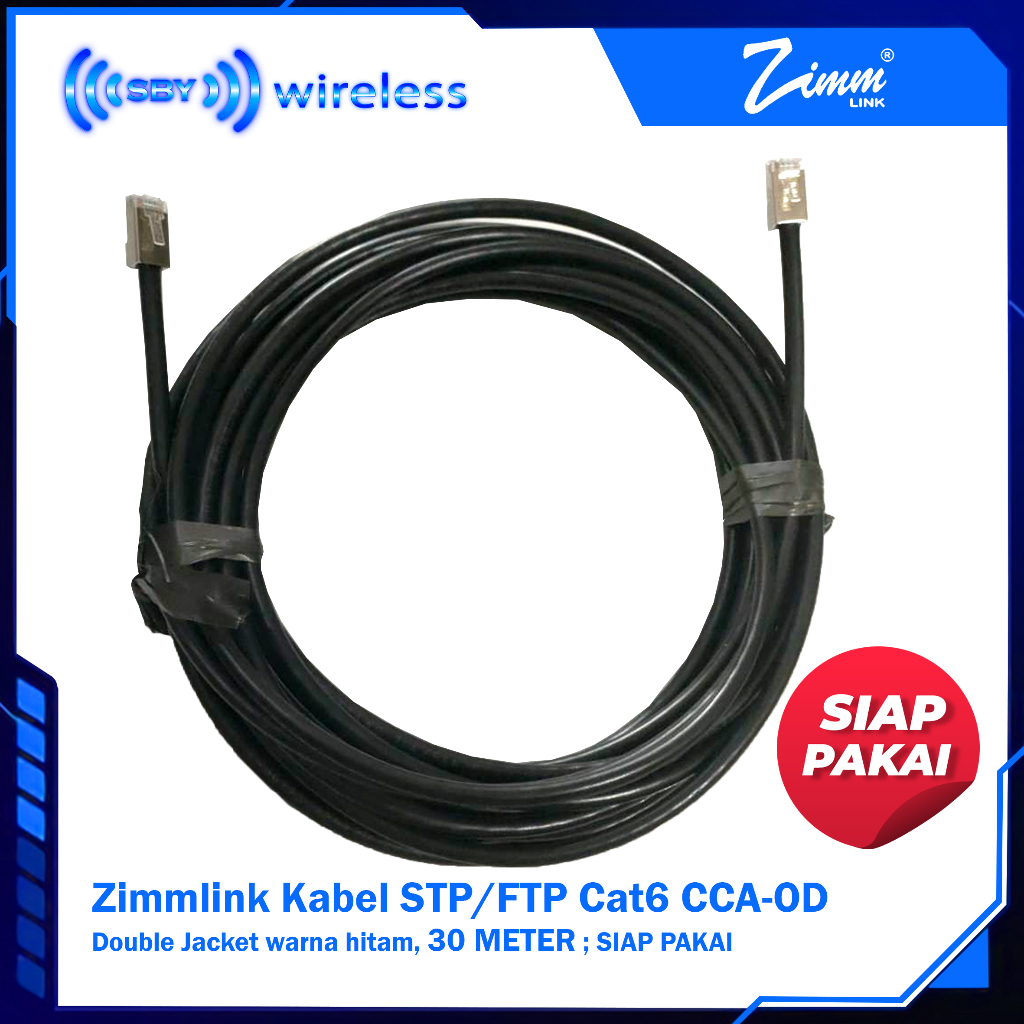 Jual Kabel Ftp Stp Cat Zimmlink Cca Od Outdoor Panjang Mtr Siap