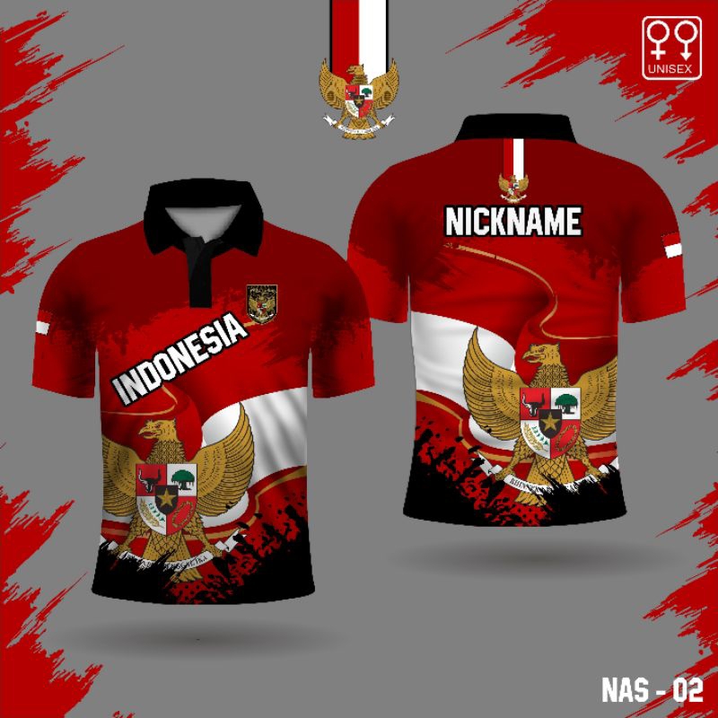 Jual Jersey Polo Nasional Baju Kaos Kerah Tema Garuda Indonesia