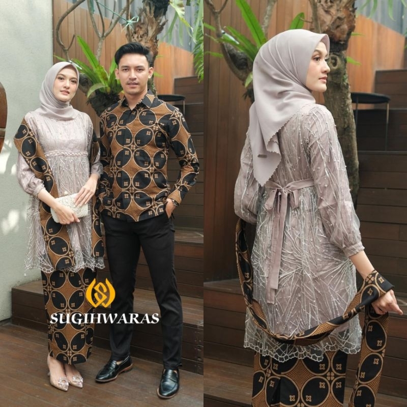 Jual Set Kebaya Couple Maheswari Kebaya Lamaran Tunangan Kebaya Wisuda