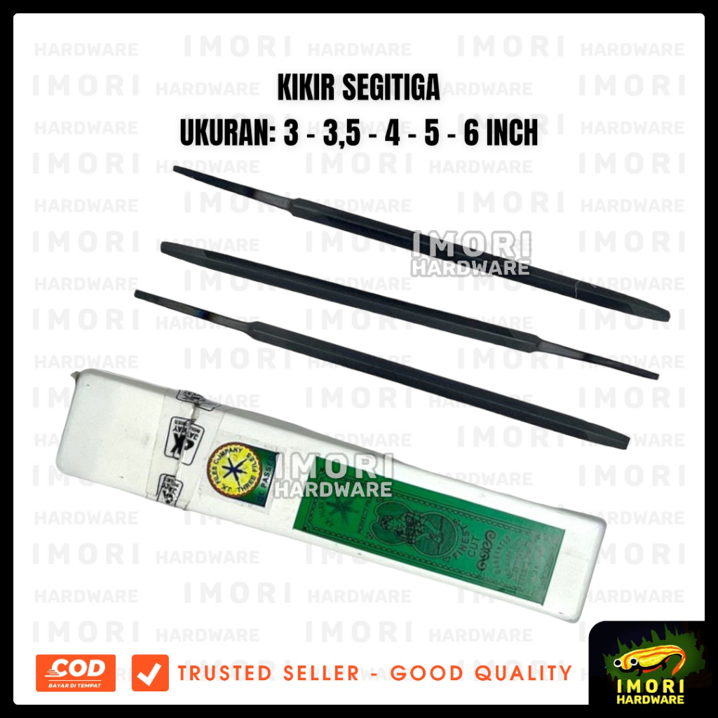 Jual INDIA Kikir Segitiga 3 3 5 4 5 6 Inch Besi Pengasah Gergaji Kayu