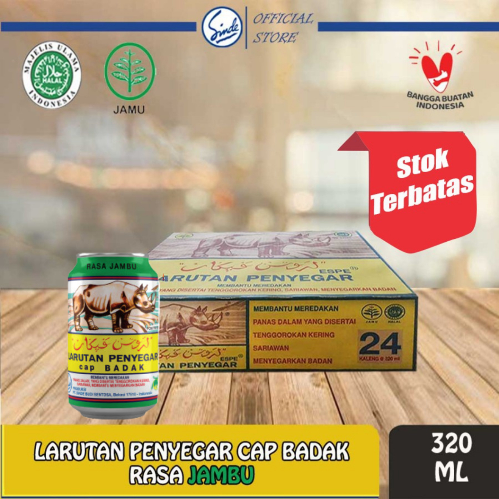 Jual 1 CARTON RASA JAMBU LARUTAN PENYEGAR CAP BADAK KALENG 320ml