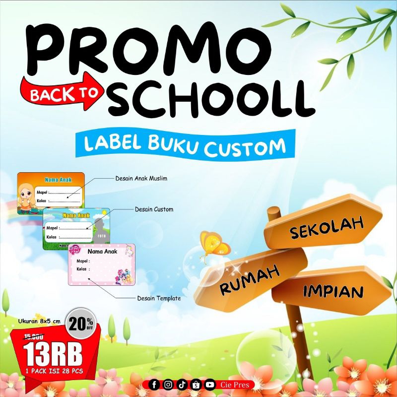 Jual STIKER LABEL NAMA BUKU PELAJARAN STIKER BUKU NAMA KELAS MAPEL