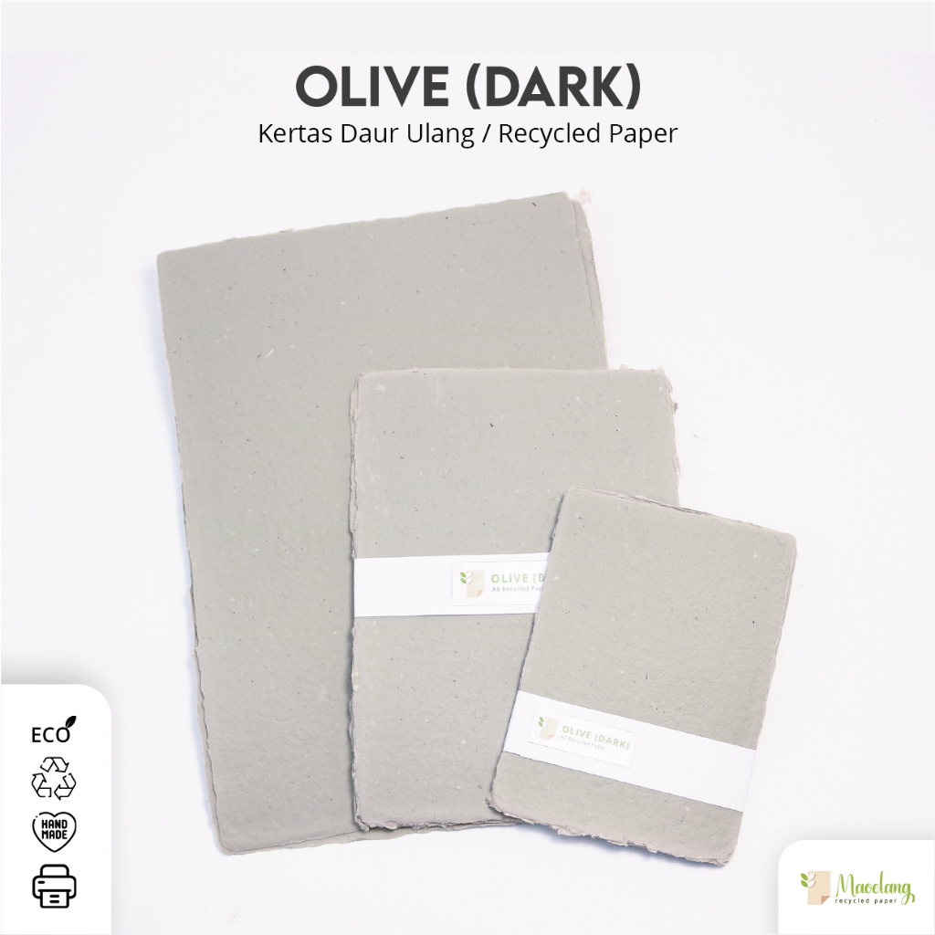 Jual OLIVE DARK Kertas Daur Ulang Recycled Paper By Maoelang