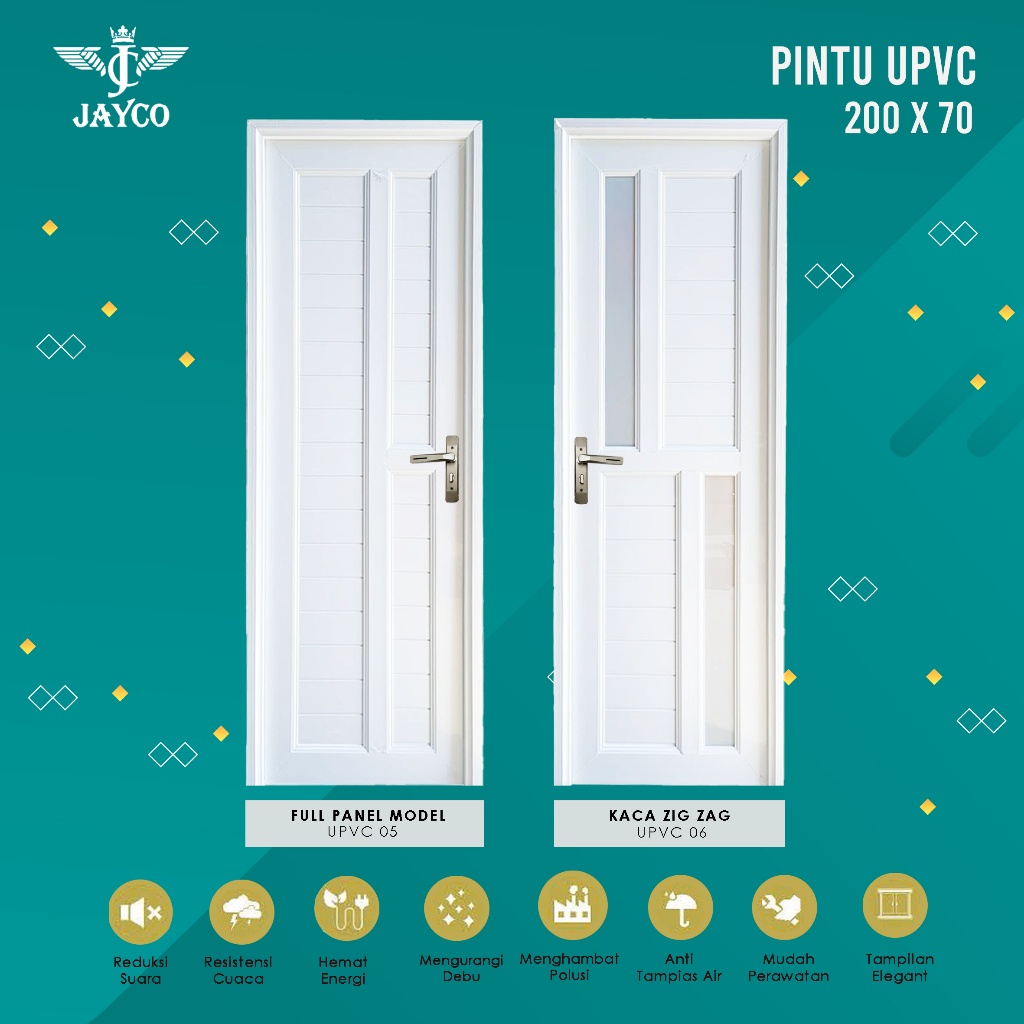 Jual Pintu Upvc Putih Jayco X Cm Gagang Kusen Engsel Pintu