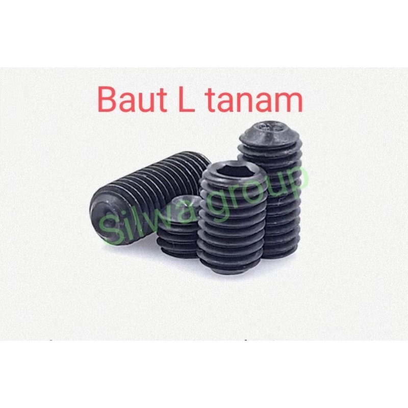 Jual Baut Tanam Kunci L Bahan Baja Hitam Shopee Indonesia