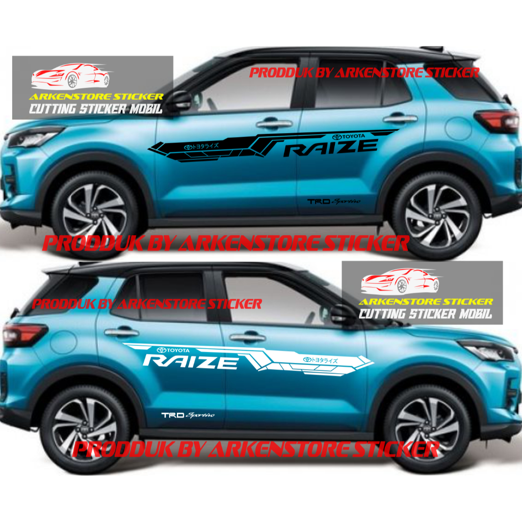 Jual Cutting Sticker Stiker Mobil Toyota Raize Sticker List Bodi Mobil