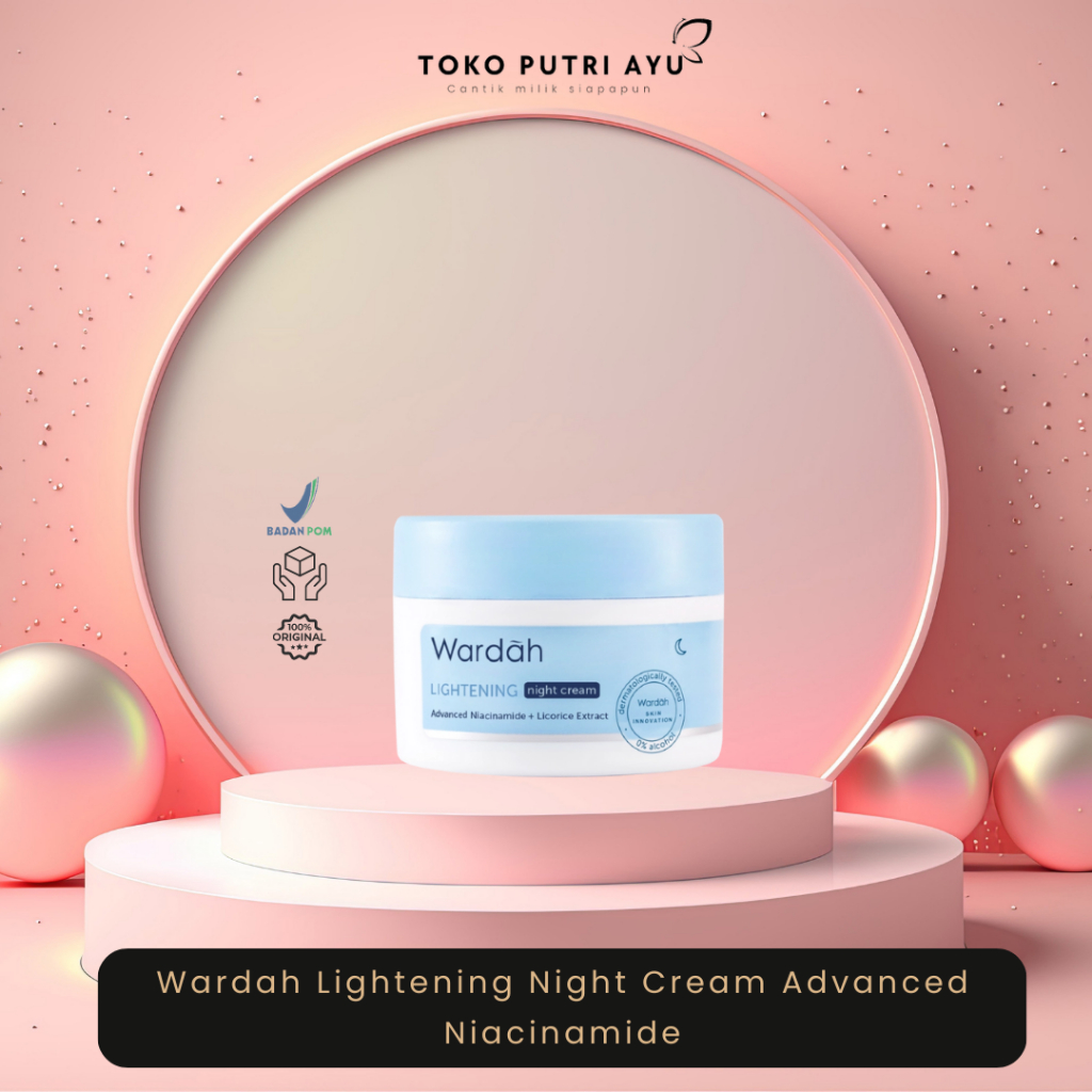 Jual Wardah Lightening Night Cream Advanced Niacinamide 20 Ml Shopee