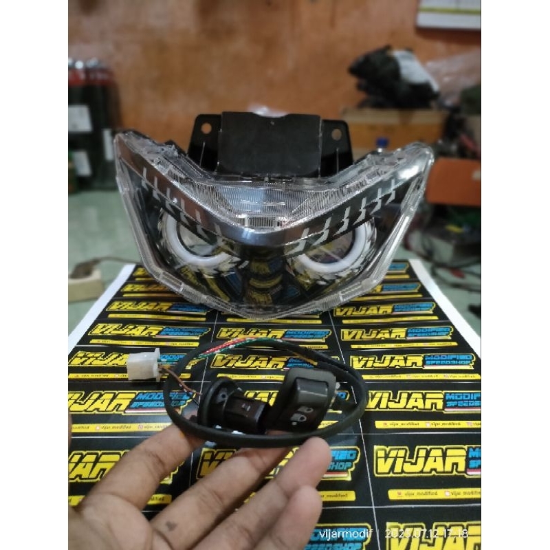 Jual Original Proji Beat Deluxe Headlamp Beat Led Reflektor