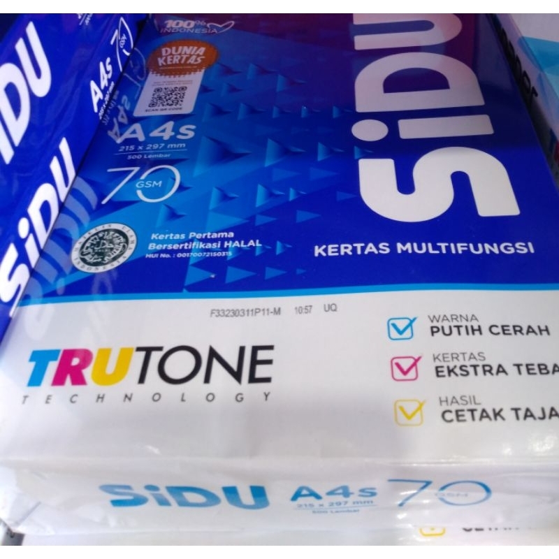 Jual Rim A S Gsm Kertas Hvs Merk Sidu Warna Putih Shopee