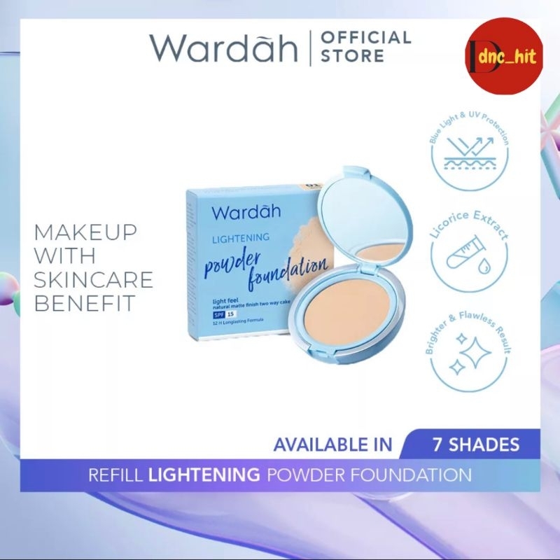 Jual REFIL Wardah Lightening Powder Foundation SPF 15 Light Feel