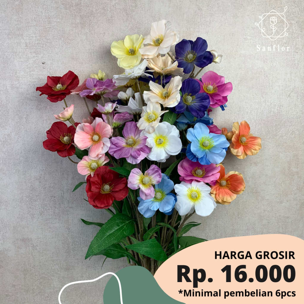 Jual Cosmos Flower Tanaman Hias Plastik Bunga Kosmos Kenikir Hiasan