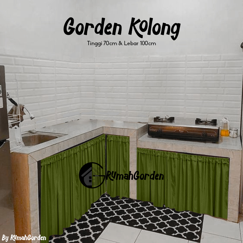 Jual Gorden Kolong Dapur Hordeng Meja Kompor Motif Aesthetic Shopee