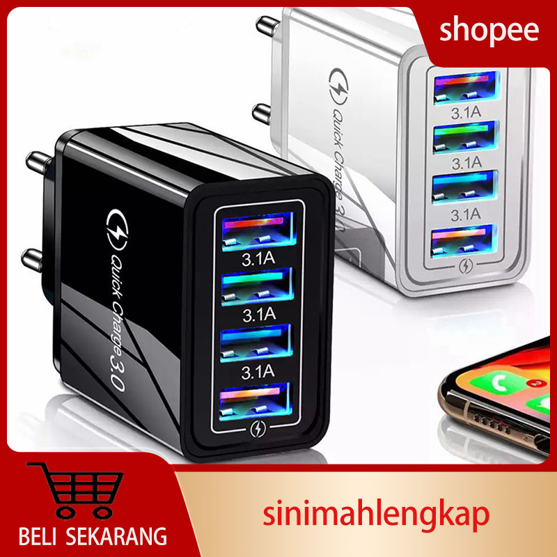 Jual Adapter Charger V A Port Usb Quick Charging Fast Charging