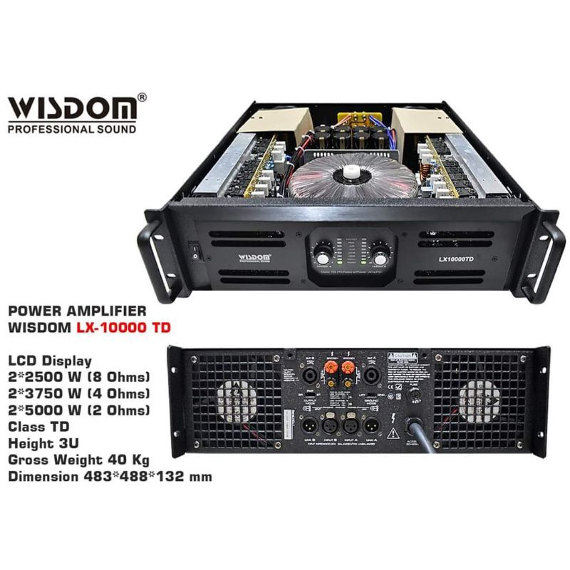 Jual Power Wisdom LX10000 TD Power Amplifier 2 X 2000 Watt Original