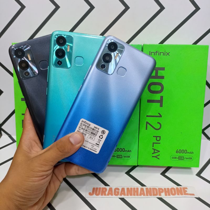 Jual Infinix Hot 12 Play 4 128GB 4 64GB NFC HP Second Seken Bekas