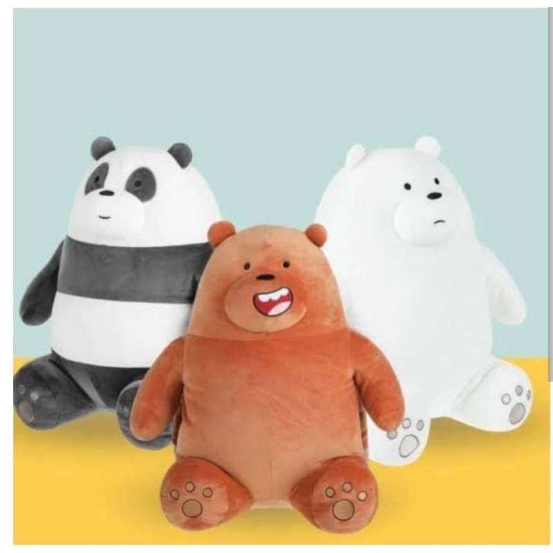 Jual Miniso Boneka We Bare Bears Panda Ice Bear Grizzly Cm Shopee