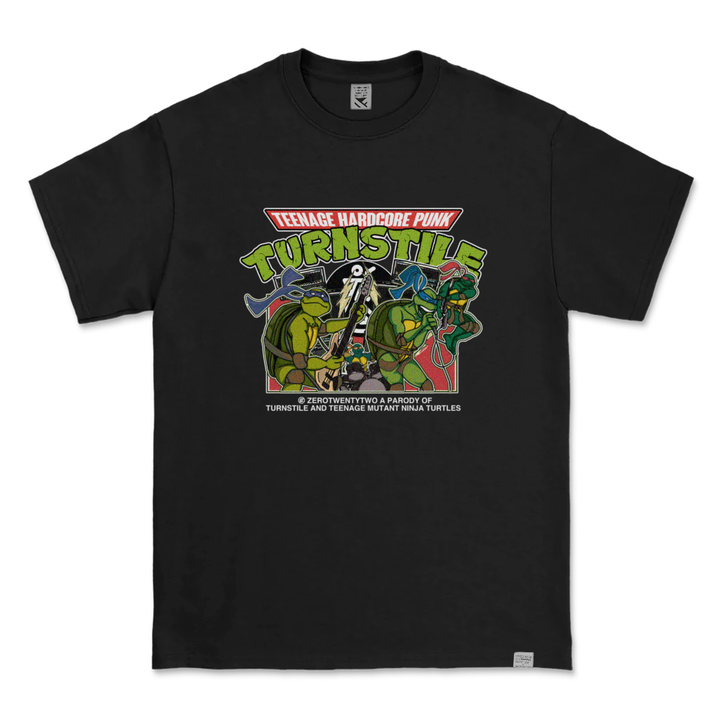 Jual Kaos Distro Parodi Zerotwentytwo T Shirt Turnstile Black Turtles