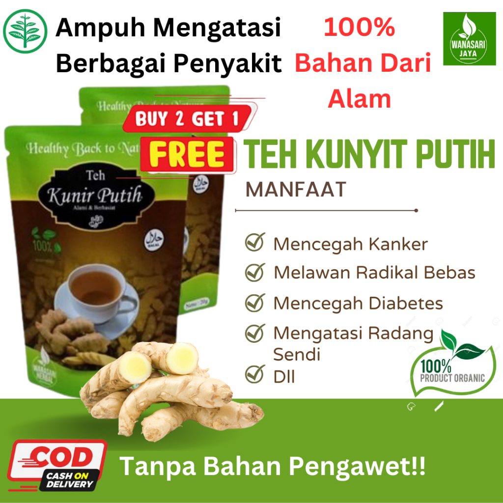 Jual Teh Herbal Kunir Putih Jamu Kunyit Putih Premium Asli