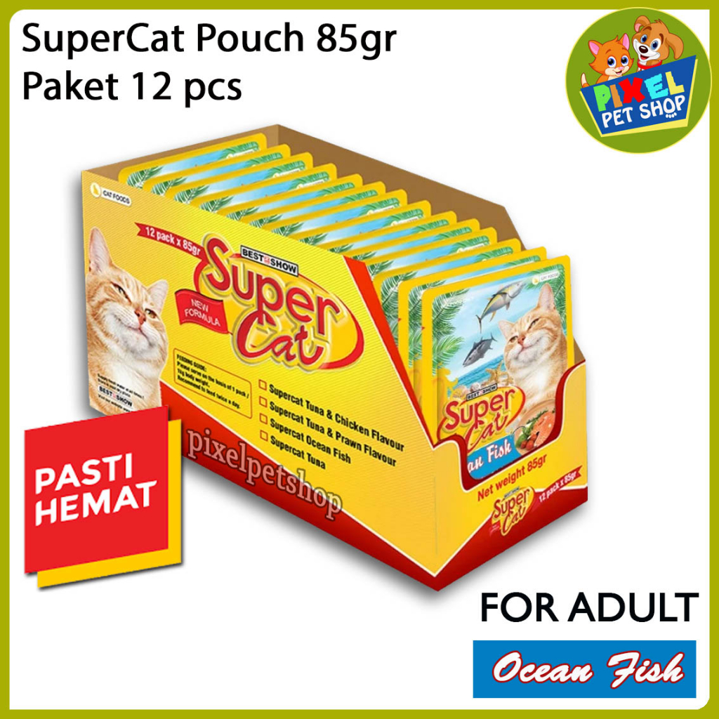 Jual Supercat Pouch Gr Paket Isi Pcs Adult Kitten Makanan Basah