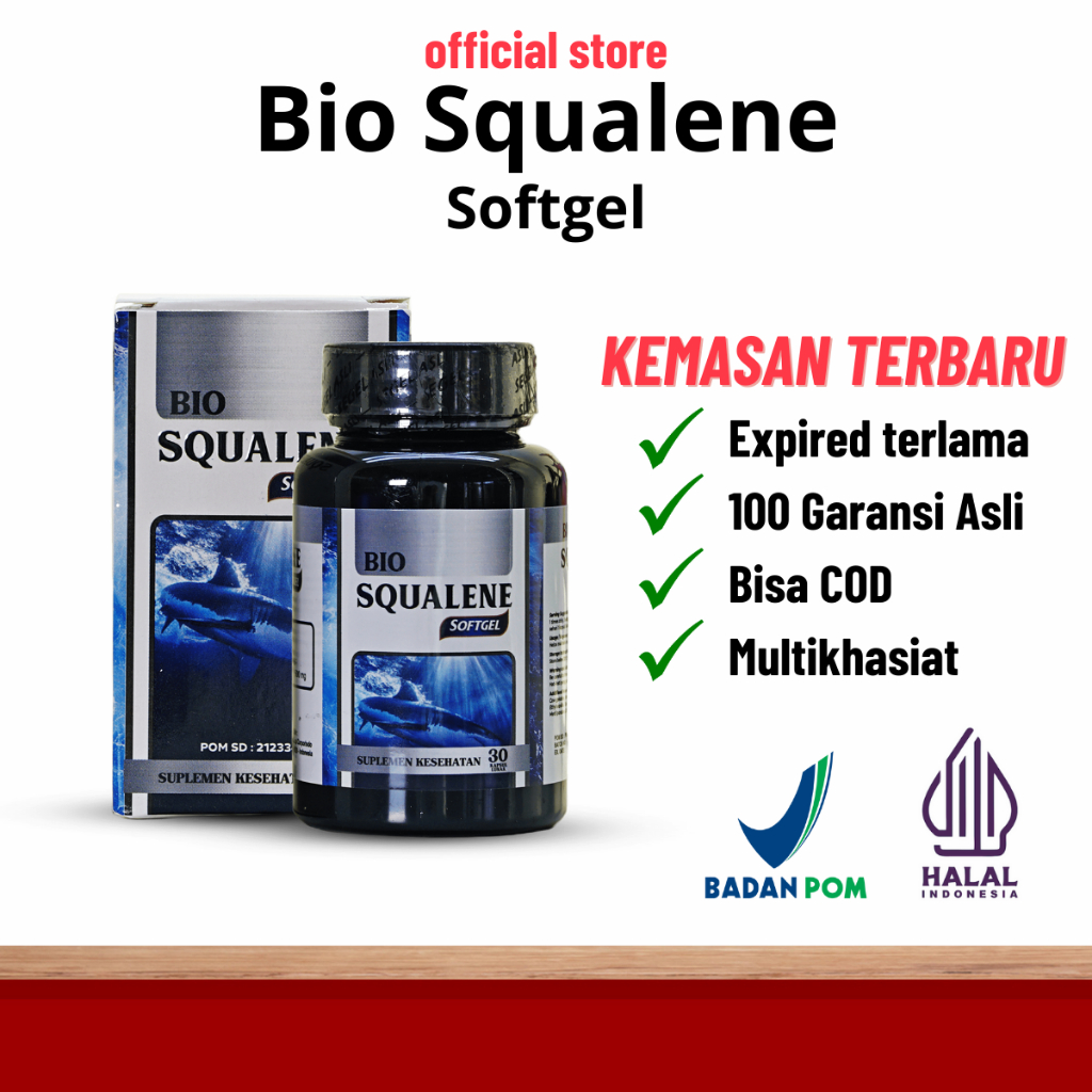 Jual Bio Squalene Softgel Asli ORIGINAL 30 Softgel Minyak Hati Ikan Hiu