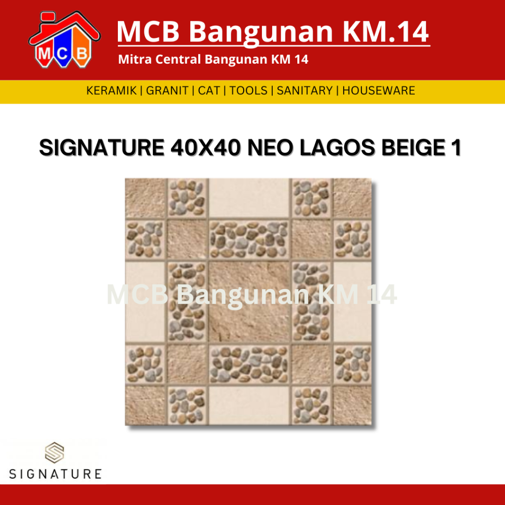 Jual KERAMIK SIGNATURE 40X40 NEO LAGOS BEIGE 1 KERAMIK LANTAI