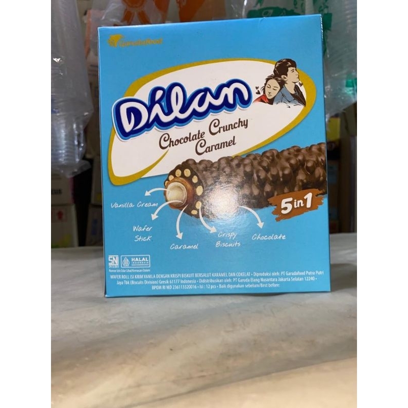 Jual Dilan Chocolate Crunchy Caramel Biskuit Wafer Coklat Shopee