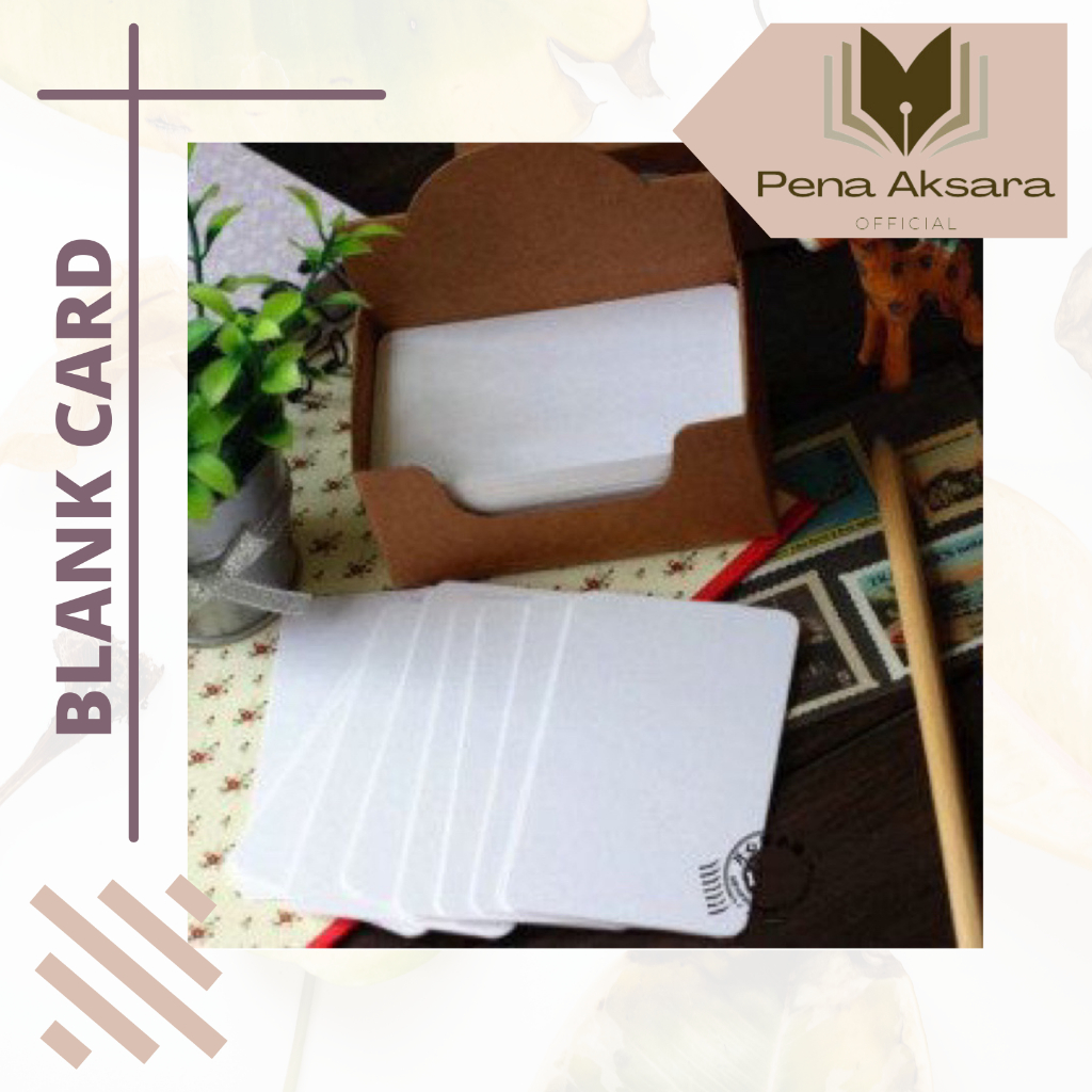 Jual Blank Card Kartu Nama Polos Kartu Ucapan Vintage Varian Putih