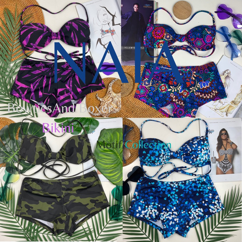 Jual Naia Motif Bikini Set Bikini Pantai Baju Renang Bikini