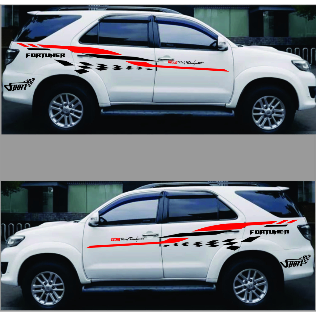 Jual Stiker Mobil Fortuner Stiker Striping List Body Mobil Toyota