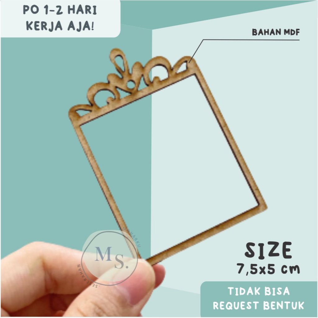 Jual Ready Stock X Cm Scrapbook Frame Kotak Tiara Chipboard Mdf