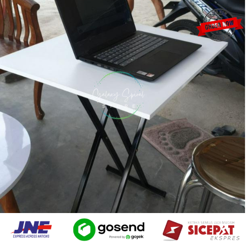 Jual Meja Belajar Lipat 50 X 40 Makan Kerja Kantor Cafe Resto Bazar